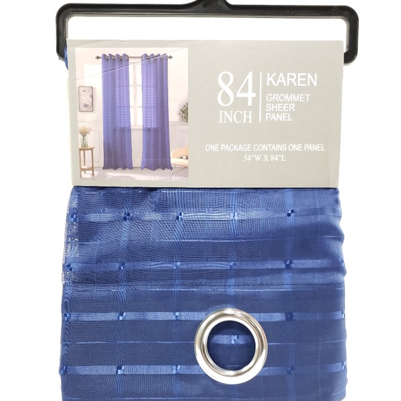 Karen Sheer Grommet-Top Single Curtain Panel_NVSHR - Picture 2 of 6